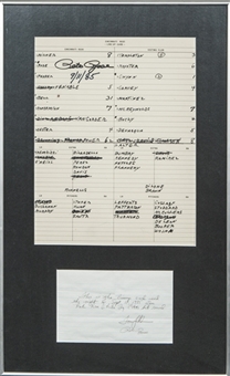 1985 Pete Rose Autographed Lineup Card from Hit #4192 Passing Ty Cobb on 09/11/1985 (Cincinnati Reds HOF Museum LOA & PSA/DNA)
